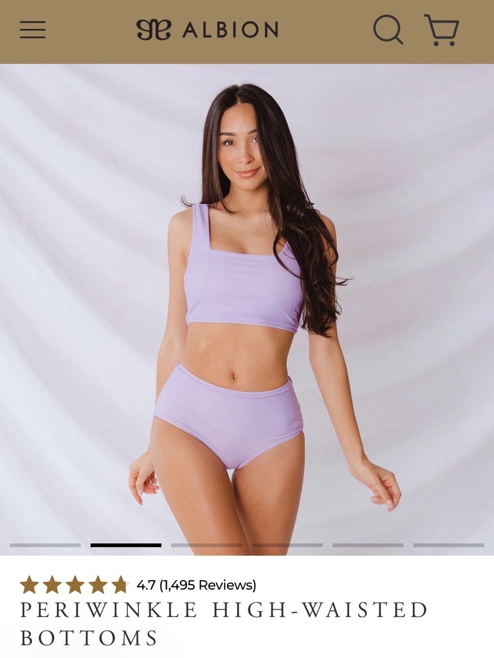 Albion Fit swim bikini L periwinkle